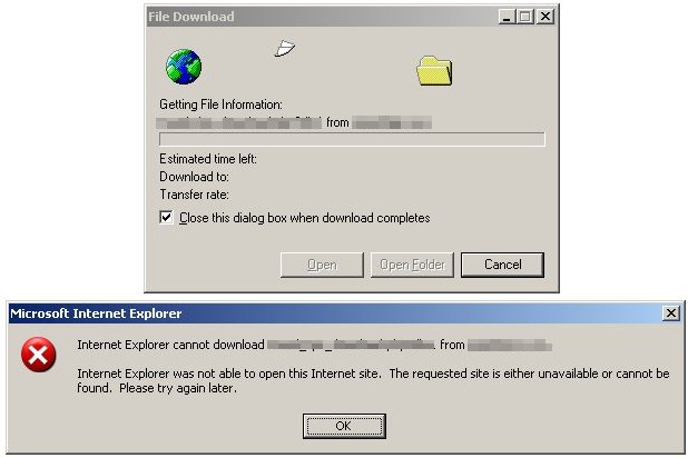 IE Download Error