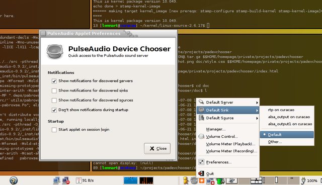 pulseaudio default device